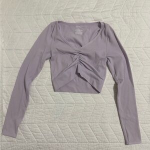 Wild Fable Lavender Ruched Crop Top